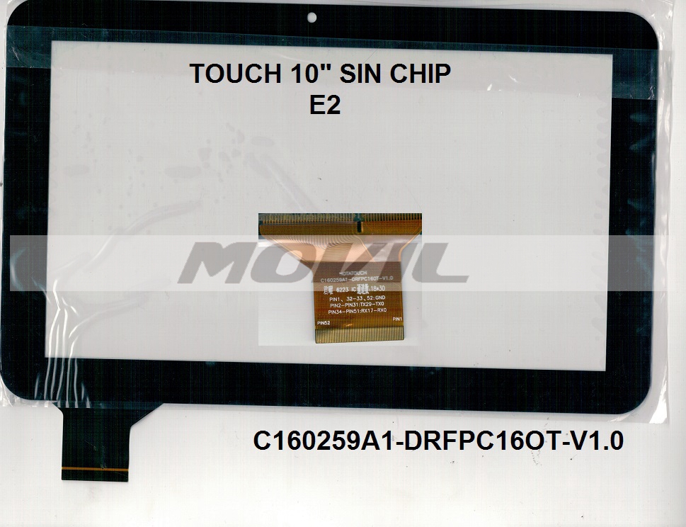 Touch tactil para tablet flex 10 inch  SIN CHIP E2 C160259A1-DRFPC16OT-V1.0